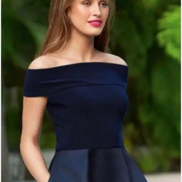 Wonderful midnight blue evening gown by Joseph Ribkoff - Dress - Picture 4 of 14